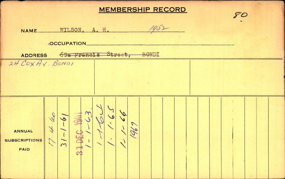 Members Records 1960-1967