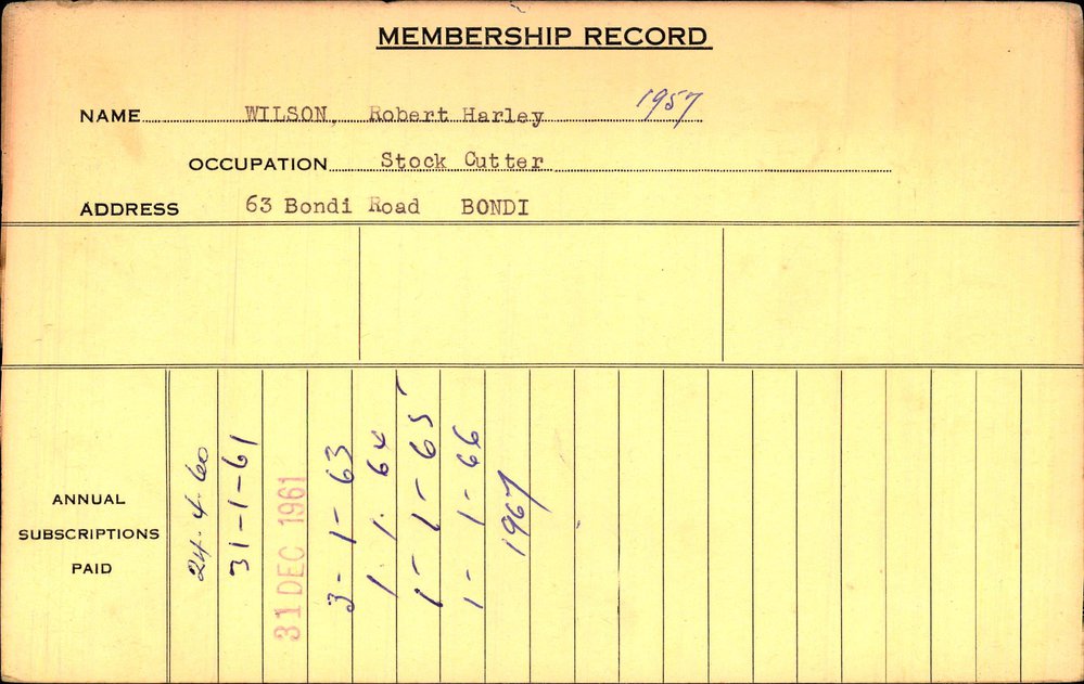 Members Records 1960-1967