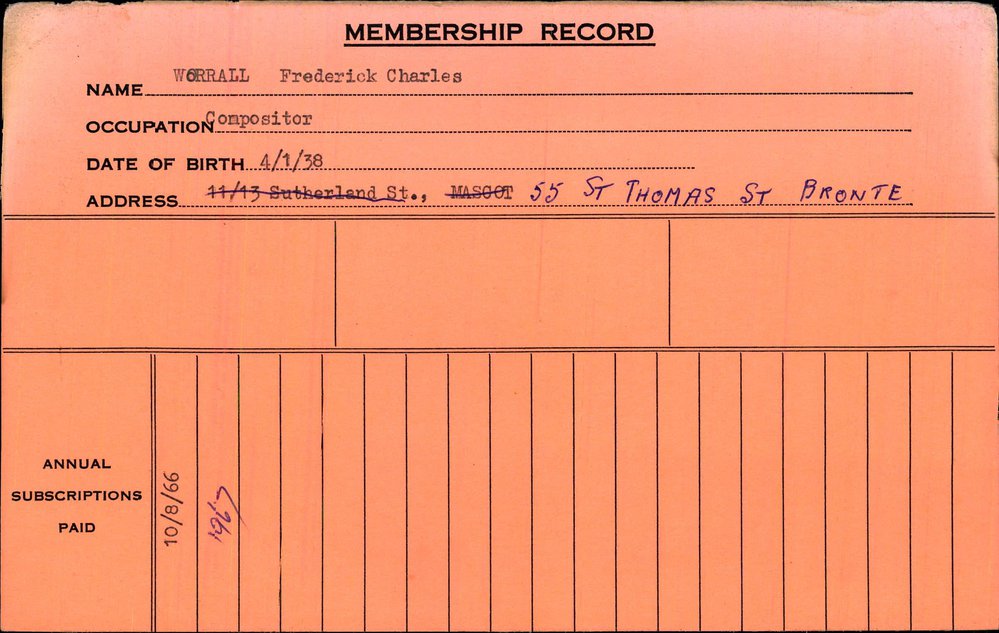 Members Records 1960-1967