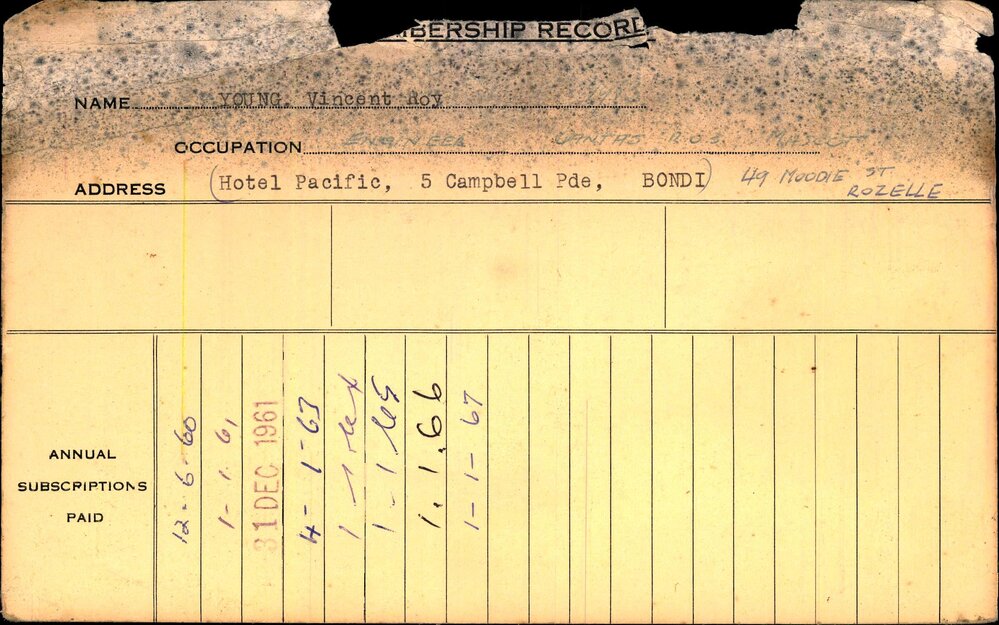 Members Records 1960-1967