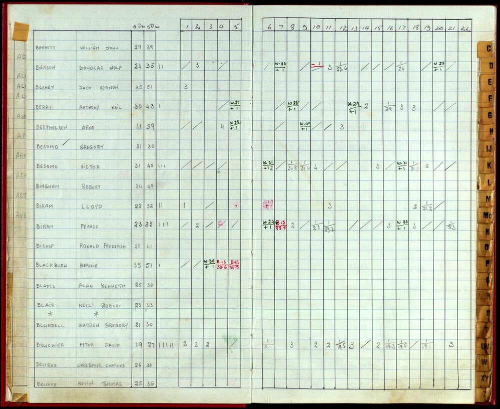 Seasons Handicap Records 1985