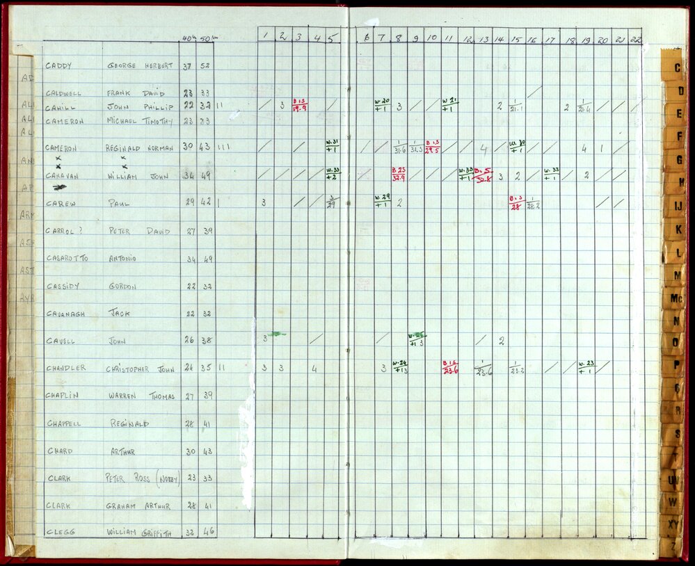 Seasons Handicap Records 1985