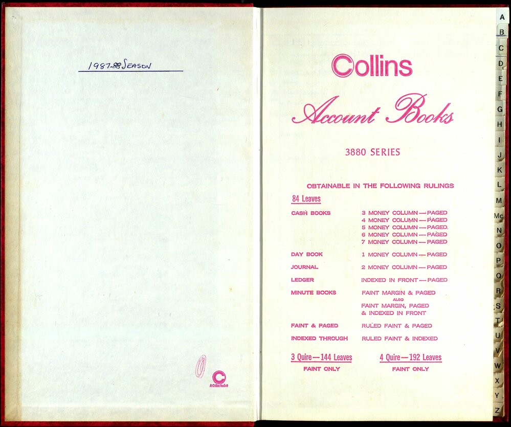 Seasons Records 1987-88