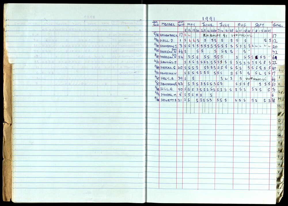 Seasons Records 1989-91