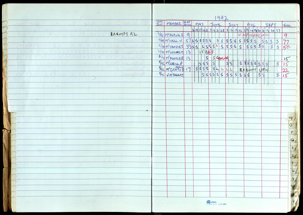 Seasons Records 1989-91