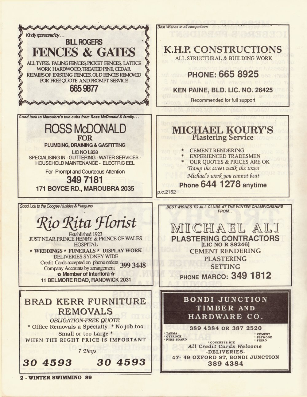 Southern Metropolitan Program 1989