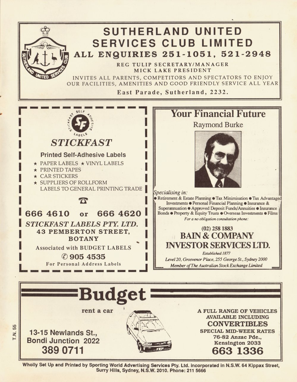 Southern Metropolitan Program 1989