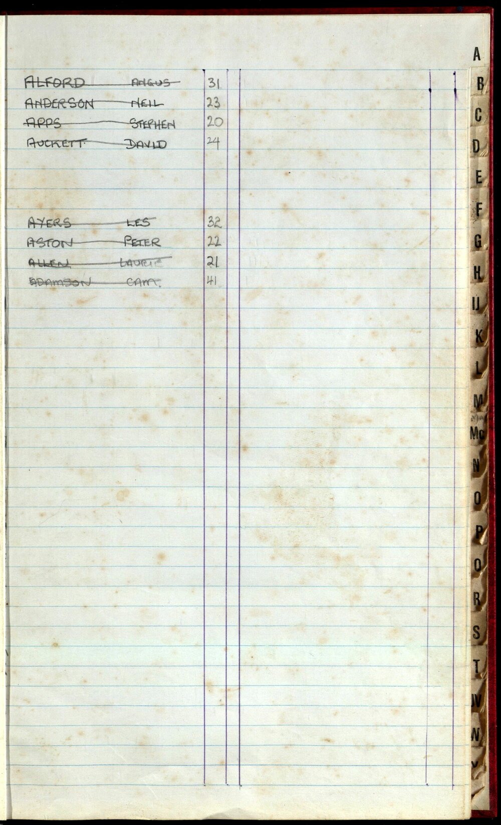 BIC Season Swim Records 1982