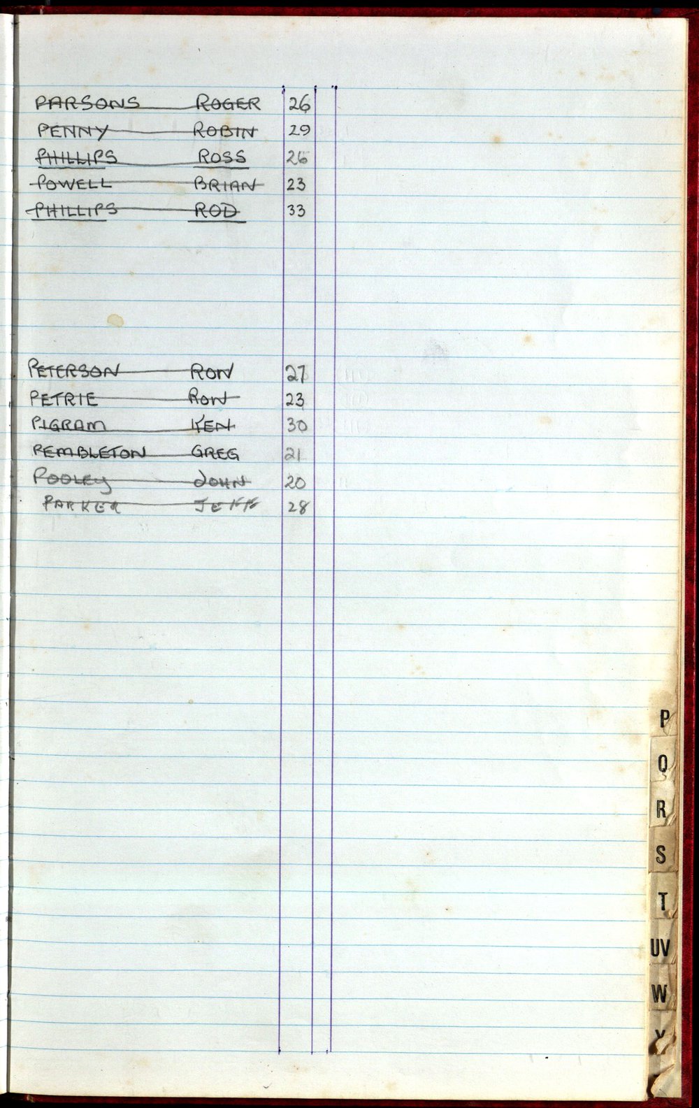 BIC Season Swim Records 1982