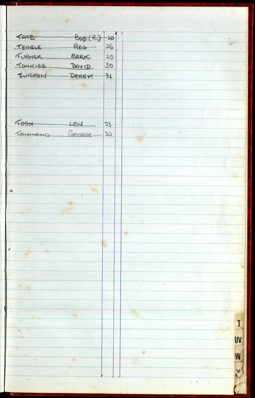 BIC Season Swim Records 1982