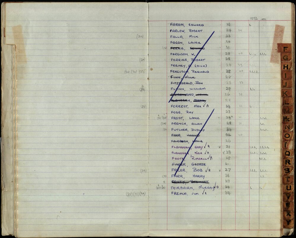 BIC Season Swim Records 1971-1973