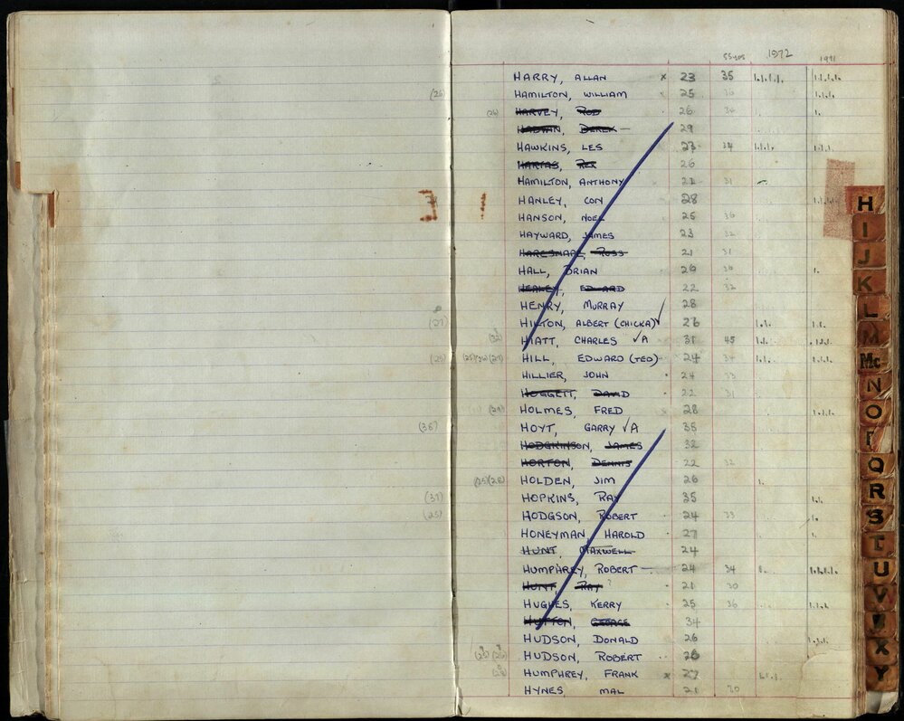 BIC Season Swim Records 1971-1973