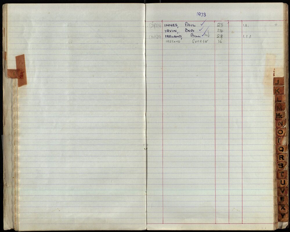 BIC Season Swim Records 1971-1973