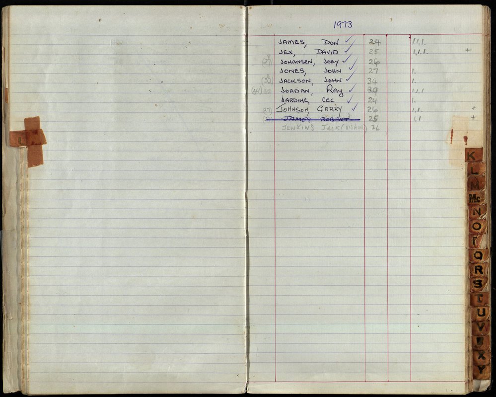 BIC Season Swim Records 1971-1973