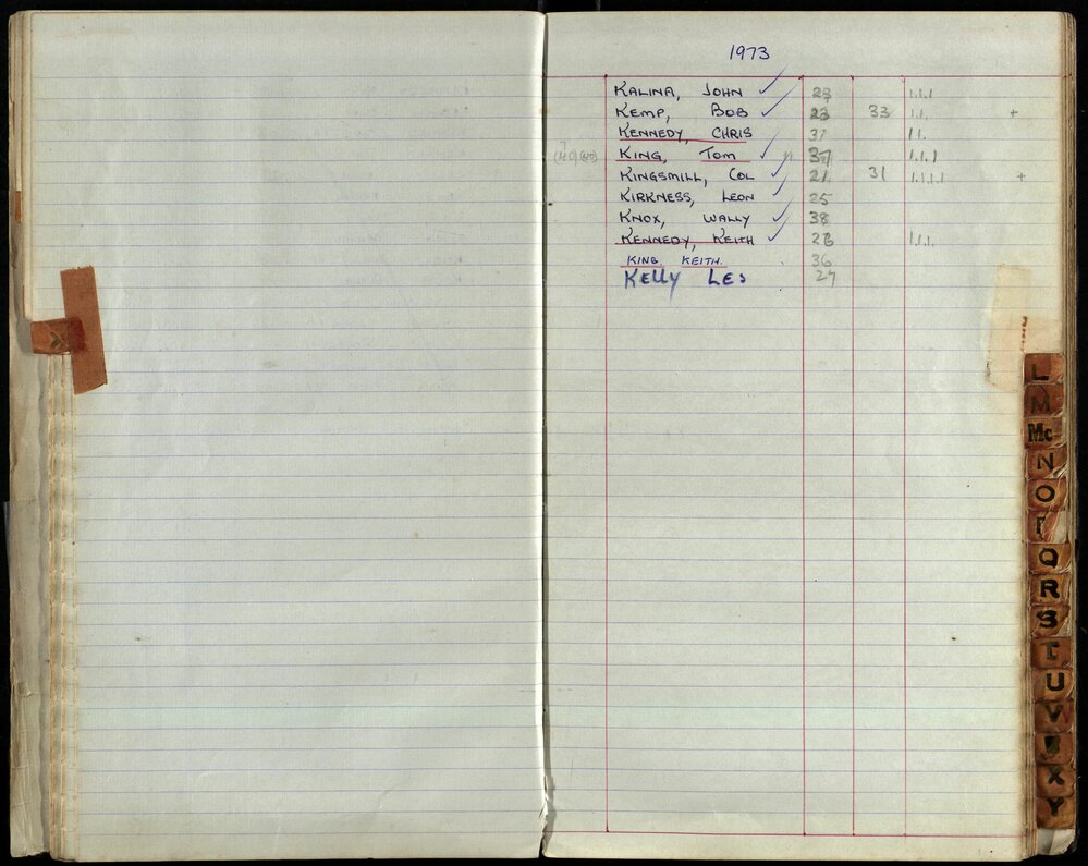 BIC Season Swim Records 1971-1973