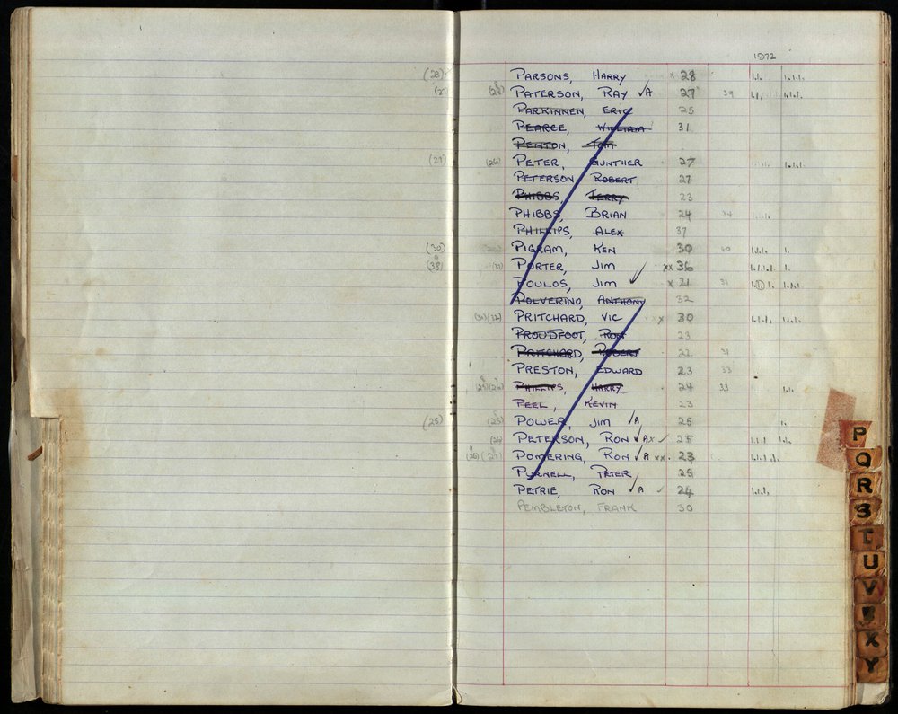 BIC Season Swim Records 1971-1973