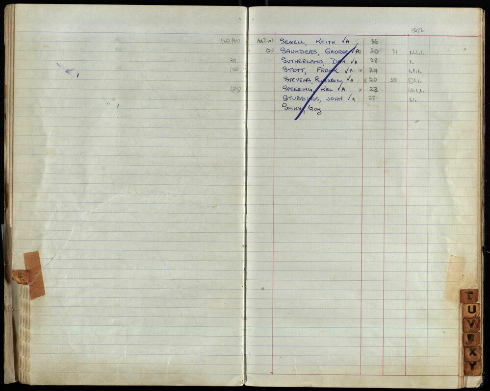 BIC Season Swim Records 1971-1973