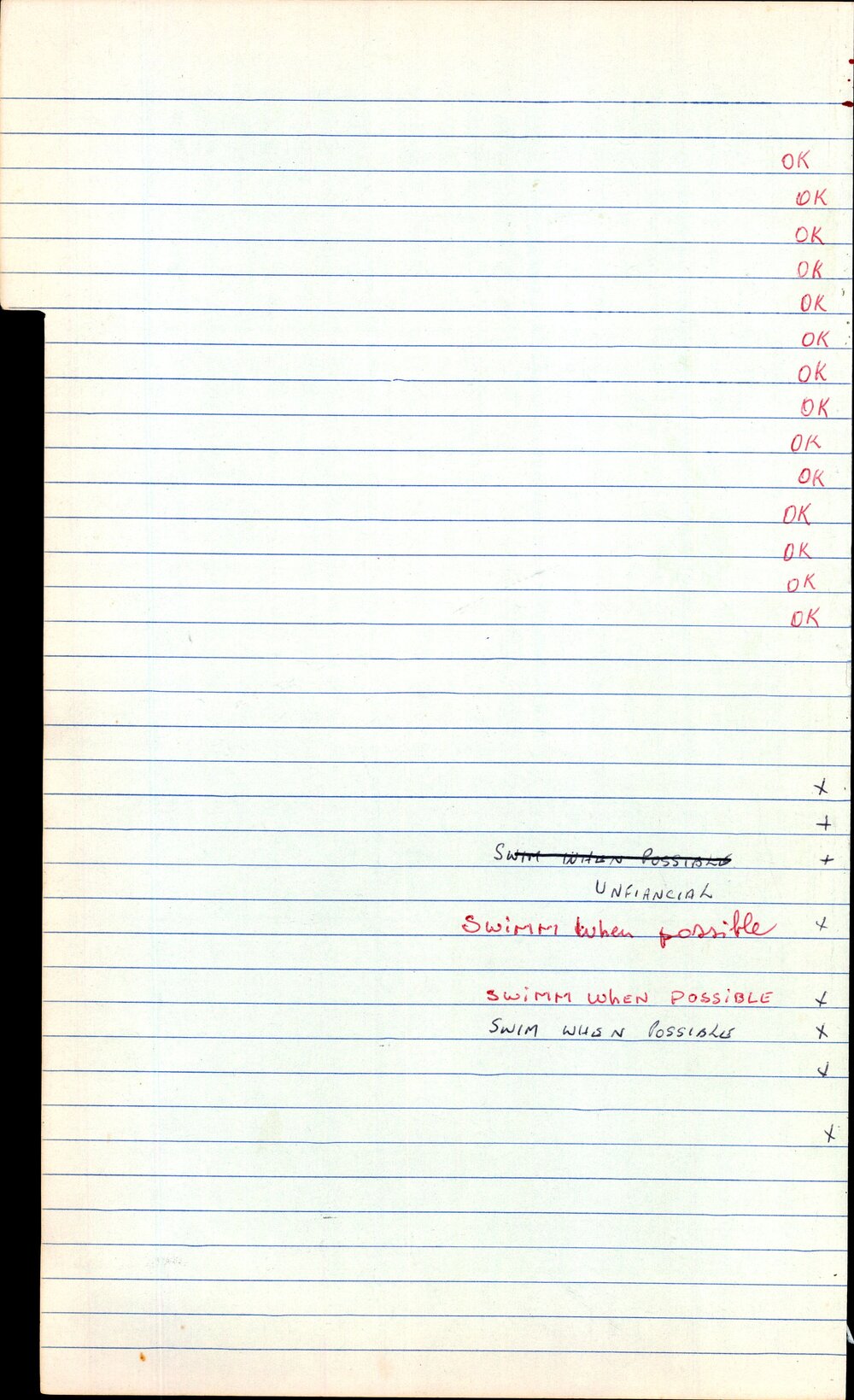 BIC Season Swim Records 1979-1981