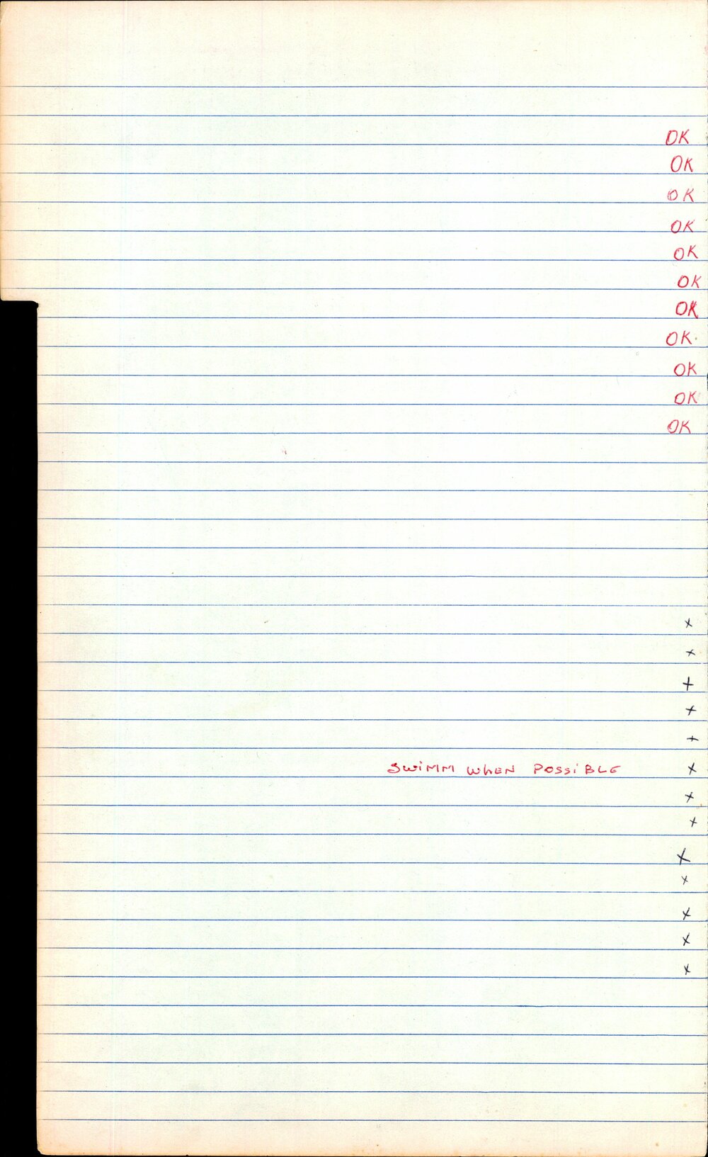 BIC Season Swim Records 1979-1981