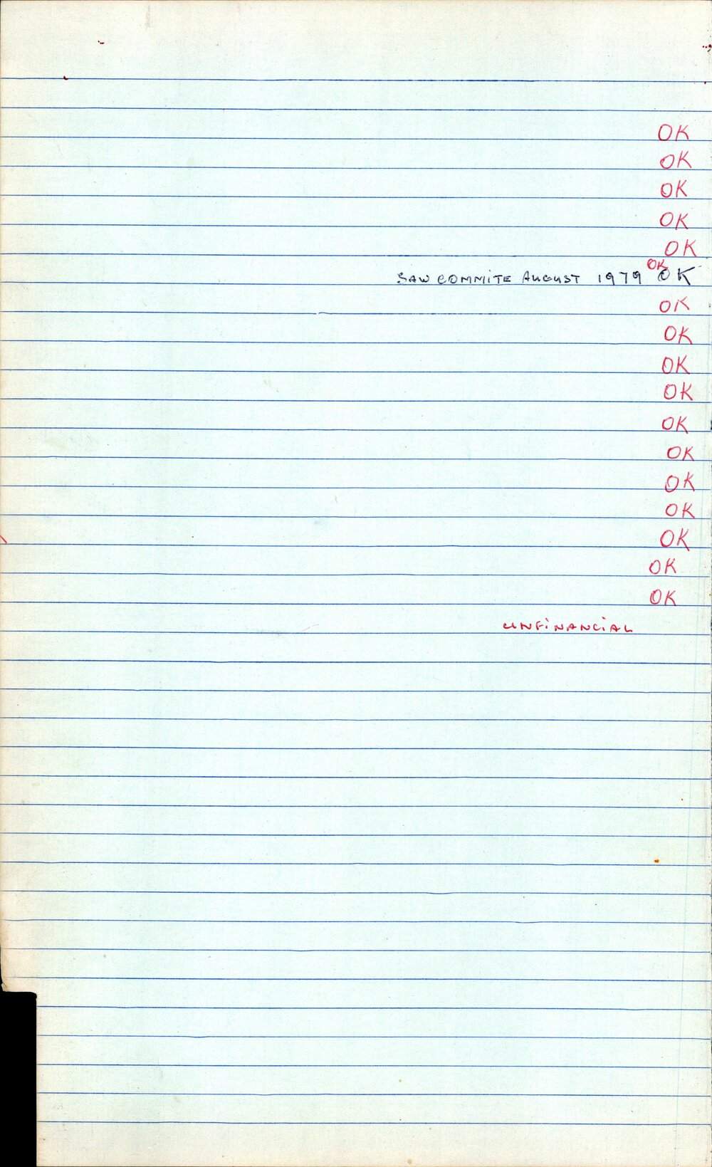 BIC Season Swim Records 1979-1981
