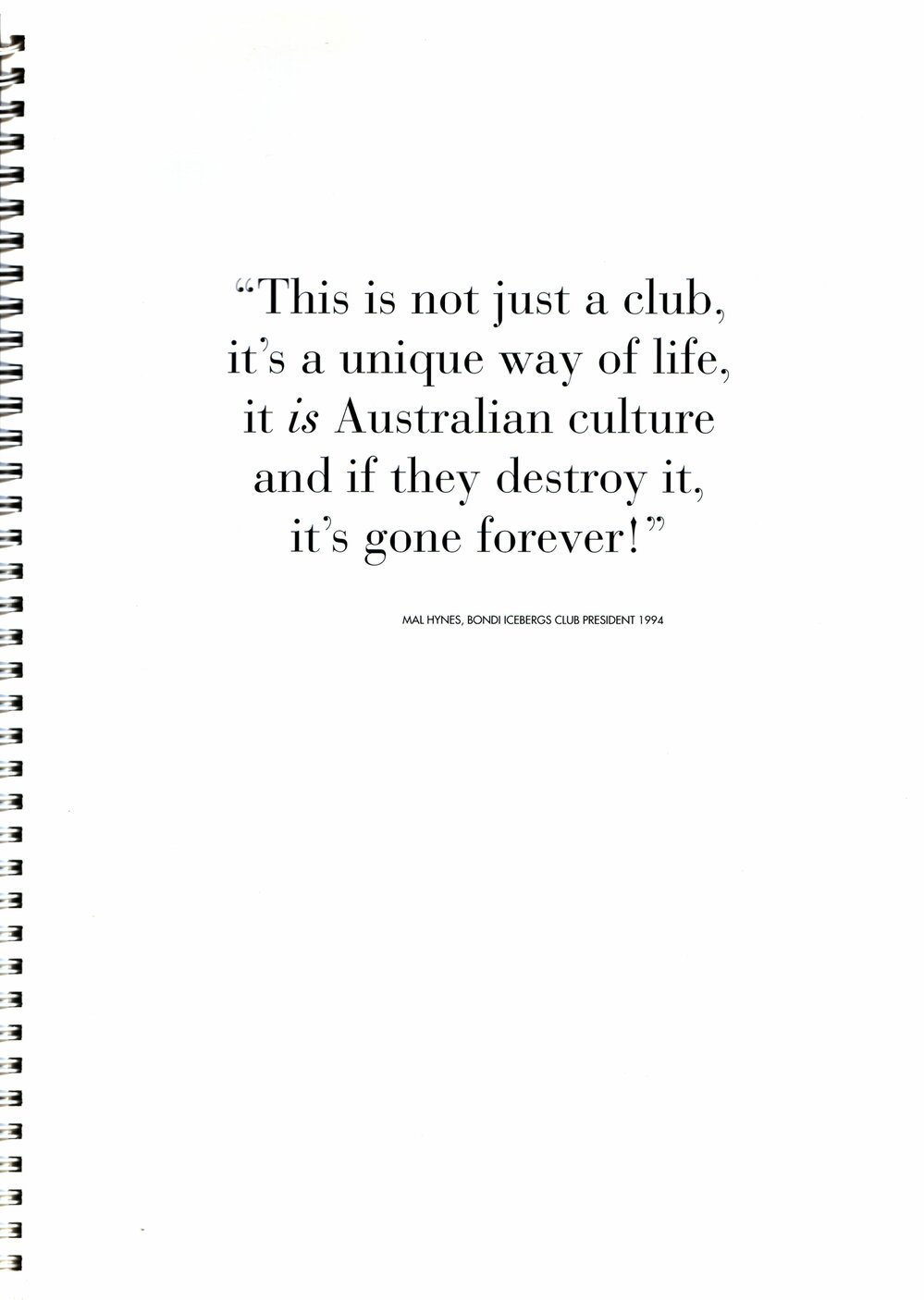 BIC Brett M Cochrane "Icebergs"