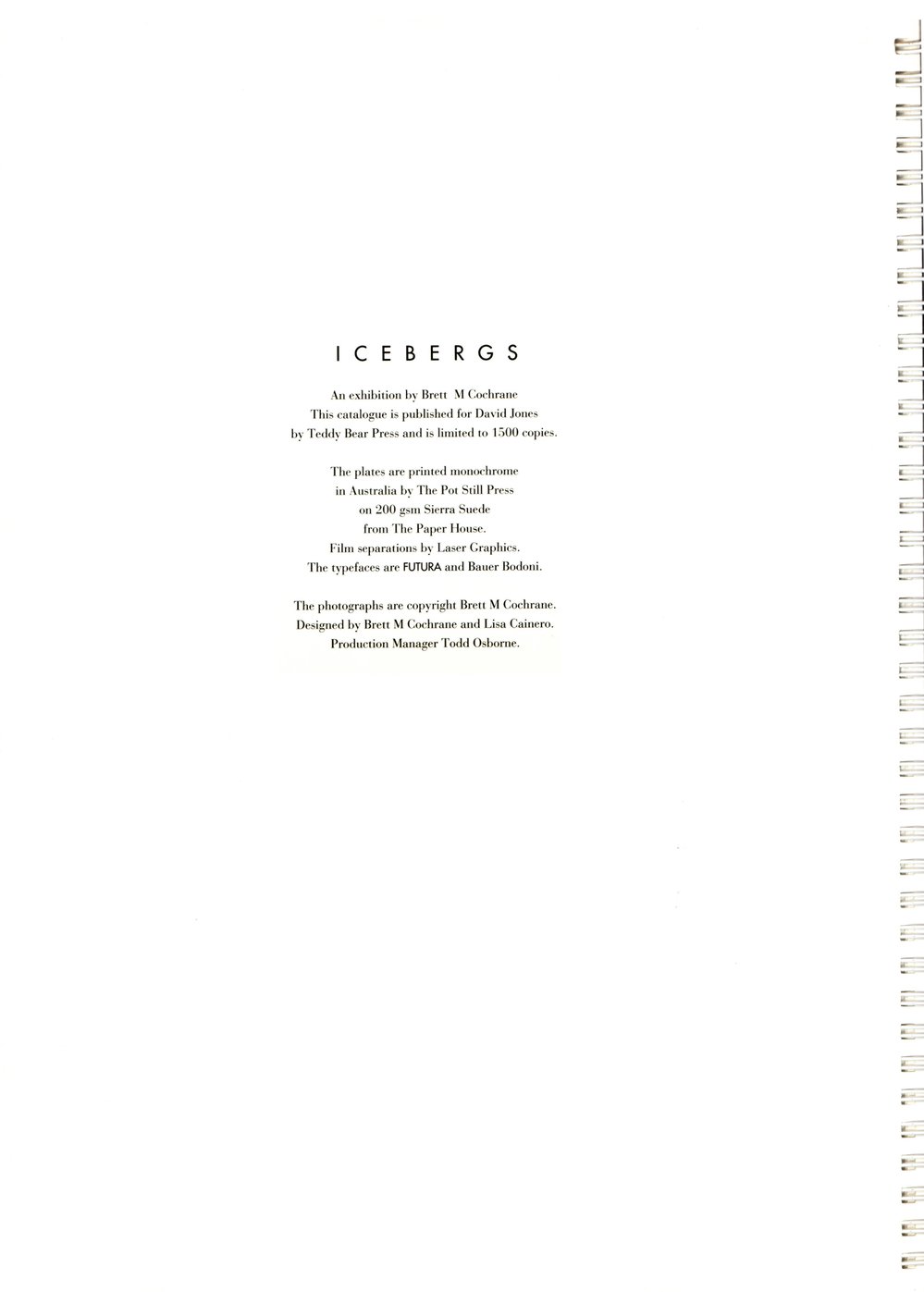 BIC Brett M Cochrane "Icebergs"