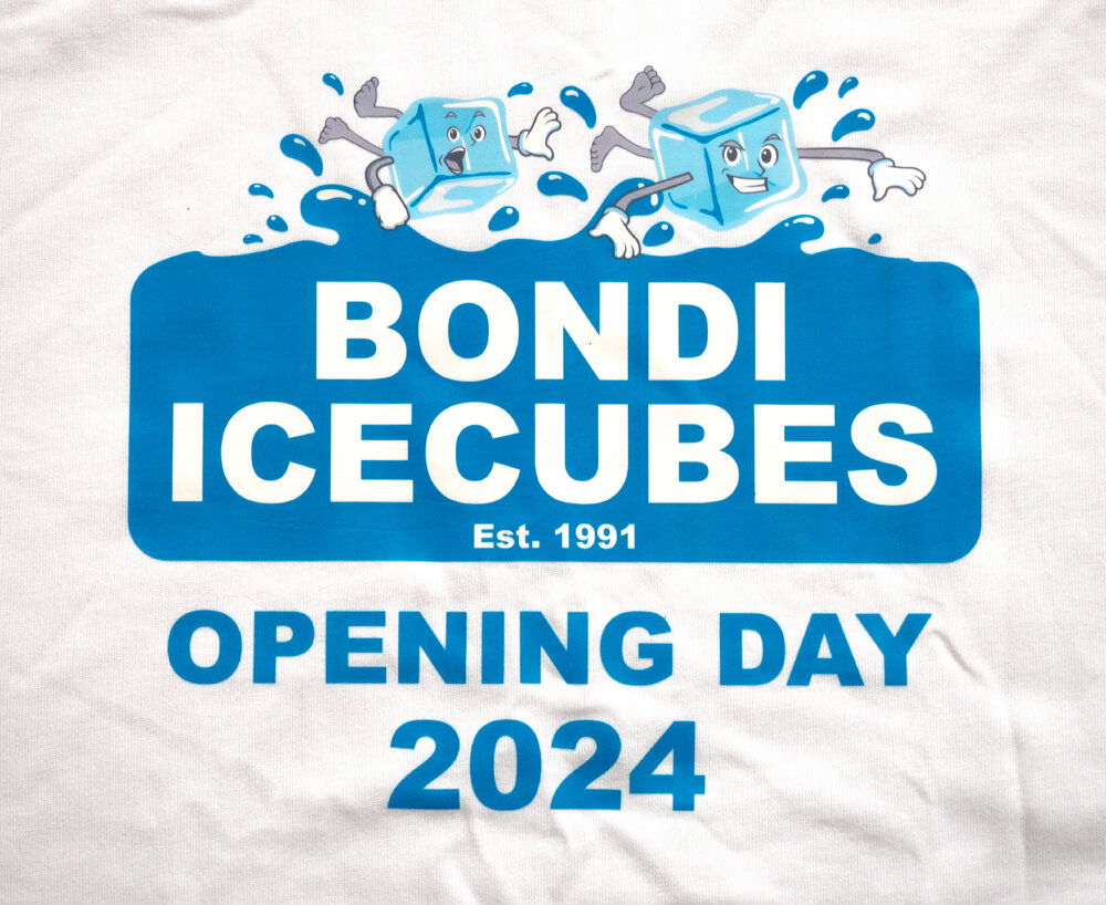 Bondi Icecubes Opening Day Tee Shirt (Front) 2024