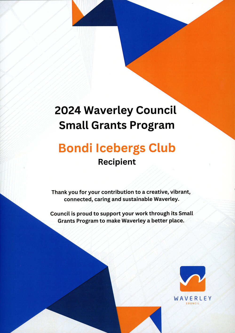 Waverley Council Small Grants Program 2024