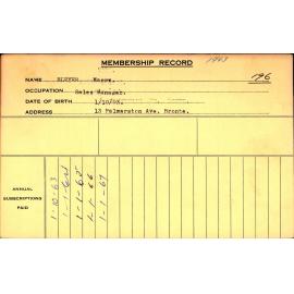 Members Records 1960-1967