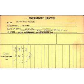 Members Records 1960-1967
