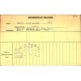 Members Records 1960-1967