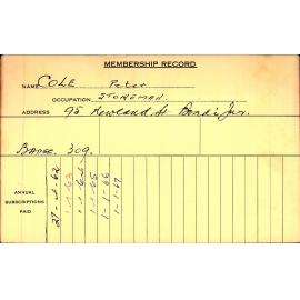 Members Records 1960-1967