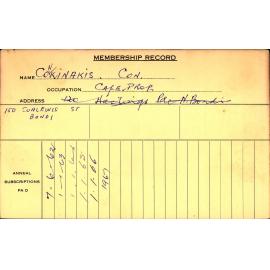 Members Records 1960-1967