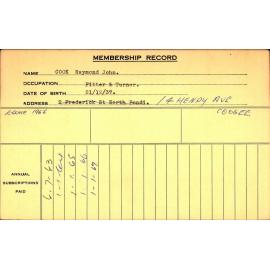 Members Records 1960-1967