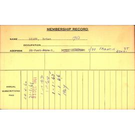 Members Records 1960-1967