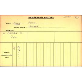Members Records 1960-1967