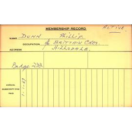 Members Records 1960-1967