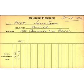 Members Records 1960-1967