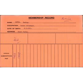 Members Records 1960-1967