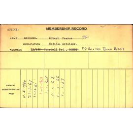 Members Records 1960-1967