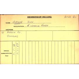 Members Records 1960-1967
