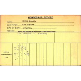 Members Records 1960-1967