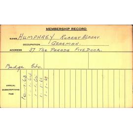 Members Records 1960-1967