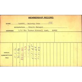 Members Records 1960-1967
