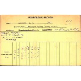 Members Records 1960-1967