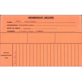 Members Records 1960-1967
