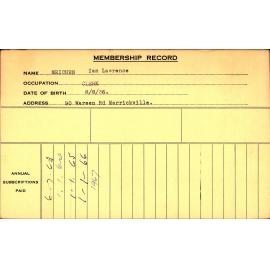 Members Records 1960-1967