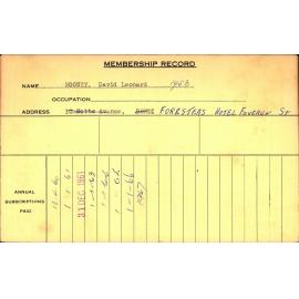 Members Records 1960-1967