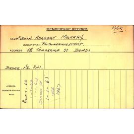 Members Records 1960-1967