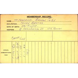 Members Records 1960-1967
